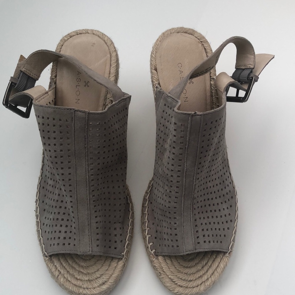 Caslon wedge espadrilles with a leather upper